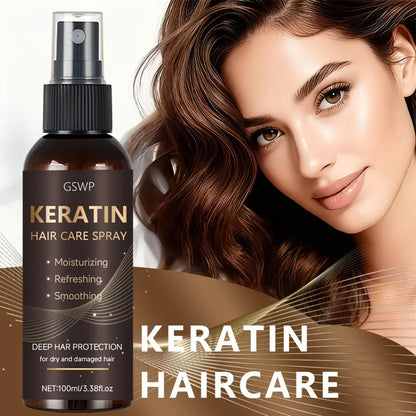 GSWP Keratin Hair Spray contains castor oil and argan oil, quickly absorbed, moisturize hair, leave it non-greasy.100ml - Kimlud