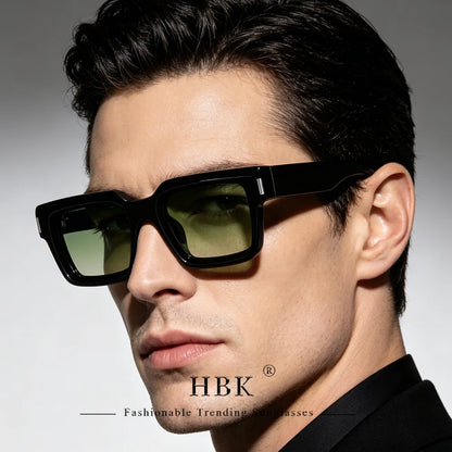 HBK Punk Vintage Square Men's Sunglasses Brand Design Small Frame Sun Glasses Party Travel Glasses Gift Ideal Choice - Kimlud