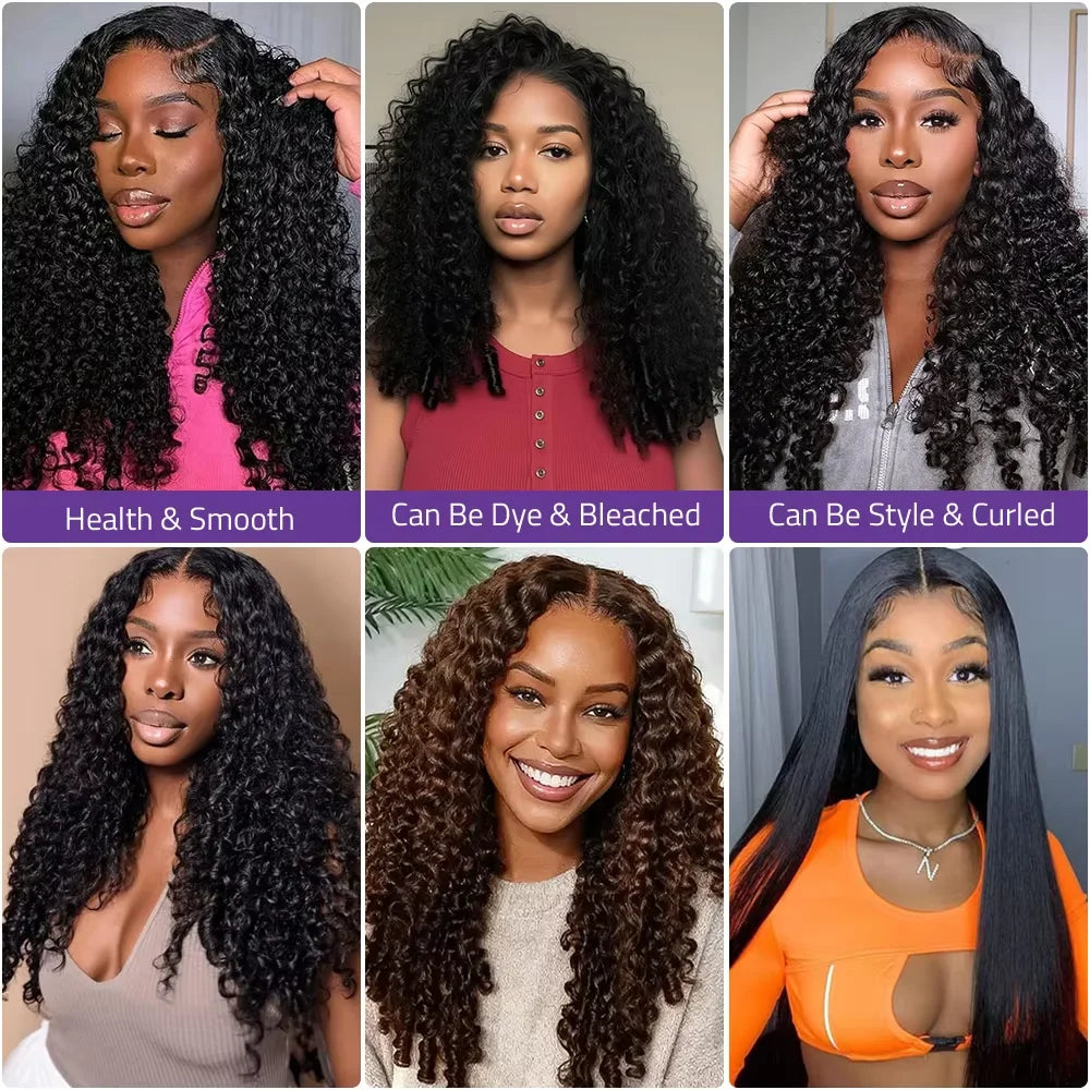 Burmese Curly Human Hair Wig 7x6 Hd Lace 200 Density Glueless Pre Plucked Long Wave Wig For Women Soft Comfortable...