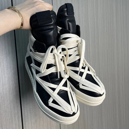 Men High Top Board Shoes Classic European  American Heavy Industry Trend Five Pointed Star with Fashionable Shoes