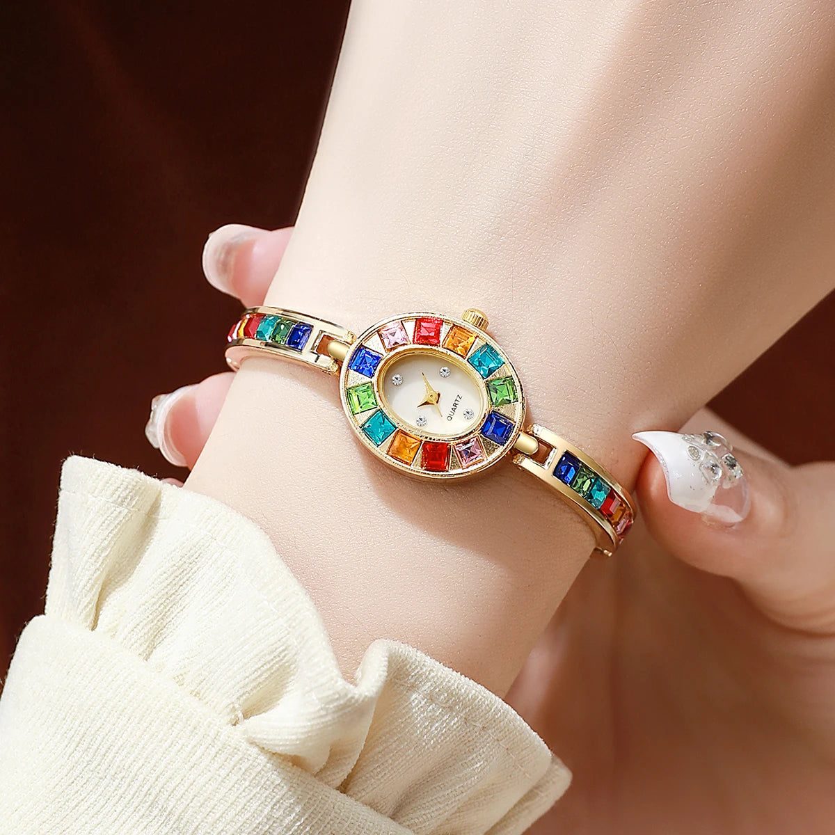 Luxury Rhinestone Women Watches Fashion Bracelet Band Ladies Quartz Watch Reloj Mujer Girls Clock Gift（Without Box） |...