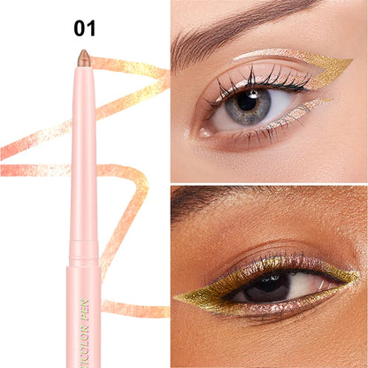 The color-changing eyeshadow stick eyeliner is waterproof and has smooth color, comfortable to use, and can last for a long tim