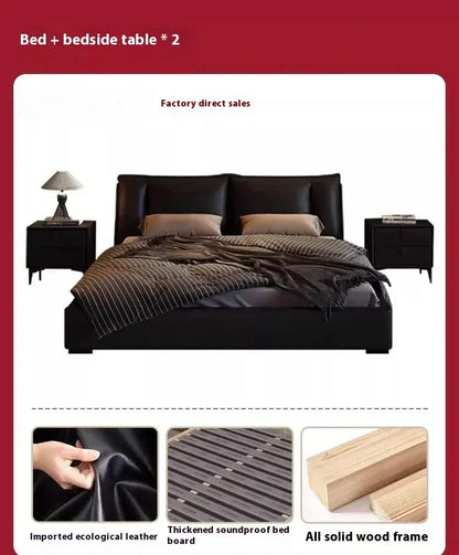 180X200cm Double Luxury King Size Bed with Office Headboards Racks and Frame Bedroom Sets Full Set Furniture Bed with...