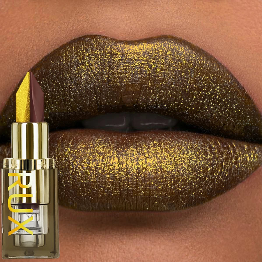 Two tone Color Metallic Lipstick Glitter Shimmer Lip Liner Pen Matte Velvet Finish High Pigment  Smooth Lip Tint Korean Makeup