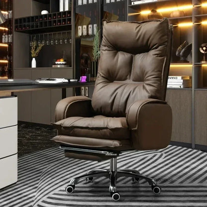 Modern Designer Armchairs Lazy Rolling Leather Office Chair Home Computer Swivel Gaming Accent Chairs Office Furniture w...