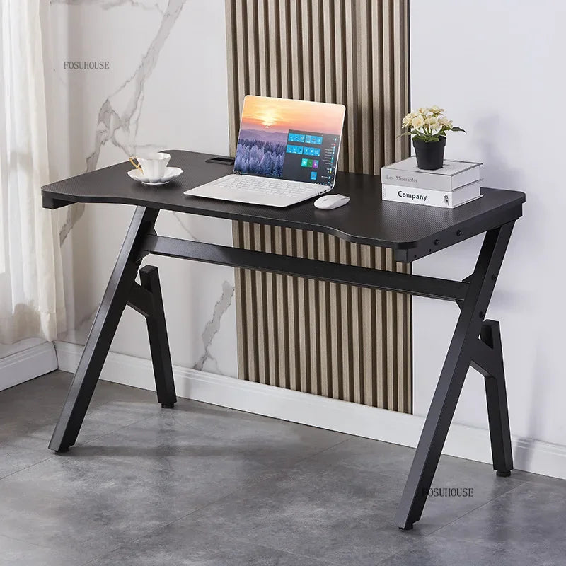 Carbon Fiber Computer Desks Desktop Home Gaming Desk Simple K-shaped Workbench Dormitory Student Study Desks Office Furniture A - Kimlud