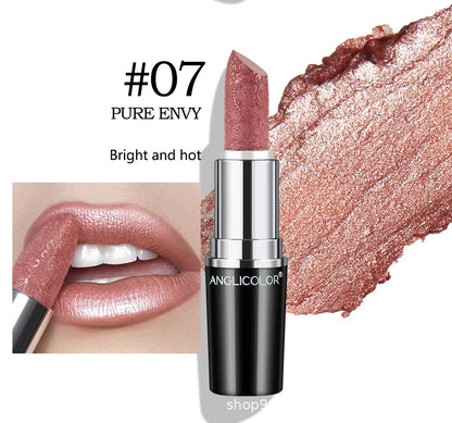 Makeup Non-sticky Non-fading Lipstick Pearlescent Long-lasting Moisturizing Fine Glitter Lip Gloss Hydrating Waterproof Lips Hot