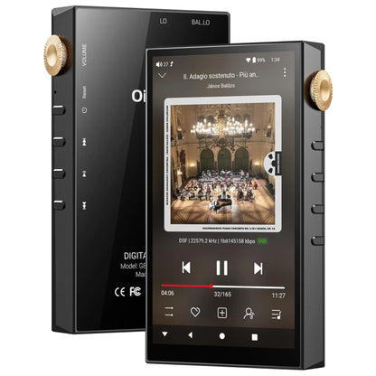 Oilsky 160GB HiFi Hi-Res Audio Player,  Bluetooth and WiFi, 4.4mm Balanced, Dual ESS DAC, 4.02" Digital DSD512 Lossless Spotify