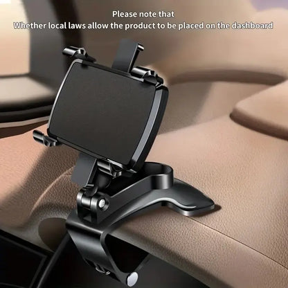 Car Mobile Phone Holder 360 Rotation Dash Board Easy Clip Mount Stand Universal GPS Navigation Bracket For iPhone Xiaomi Samsung