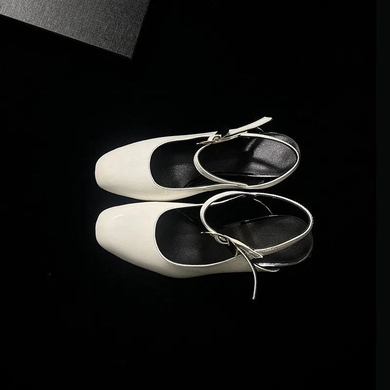 New Cross Strap Irregular Heel Roman Sandals European American Brand Runway Show Sexy Black White High-heeled Shoes Size 35-43