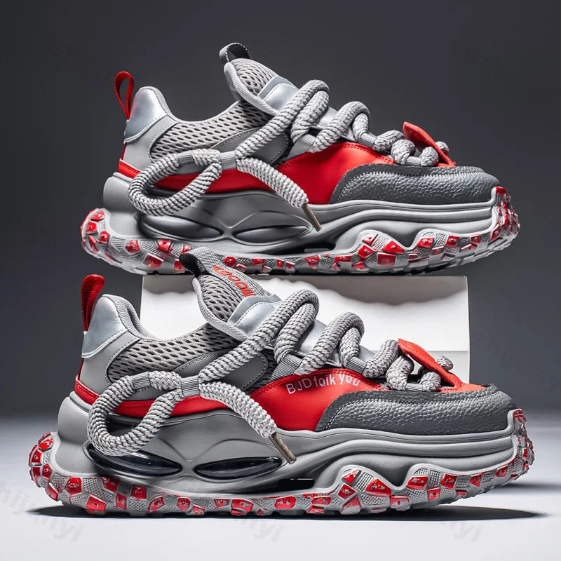 Fashion Trend Casual Low Top Non Slip Sport Shoes for Men 2025 Autumn New Mesh Breathable  Comfortable Versatile Chunky sneakers