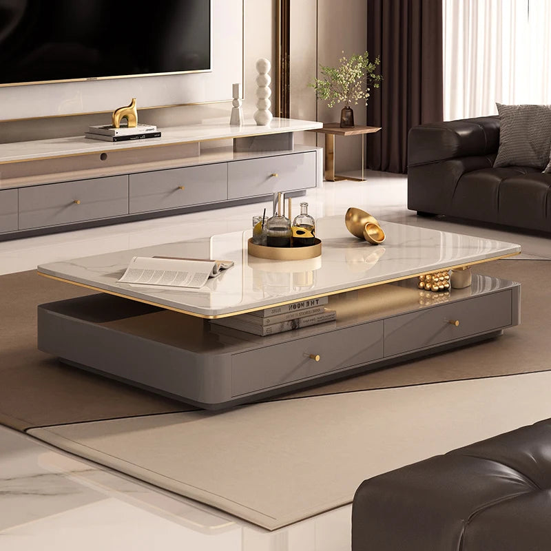 Italian Designer Aesthetic Coffee Table Modern Drawer Unique Luxury Coffee Table Living Room Stolik Kawowy Salon...