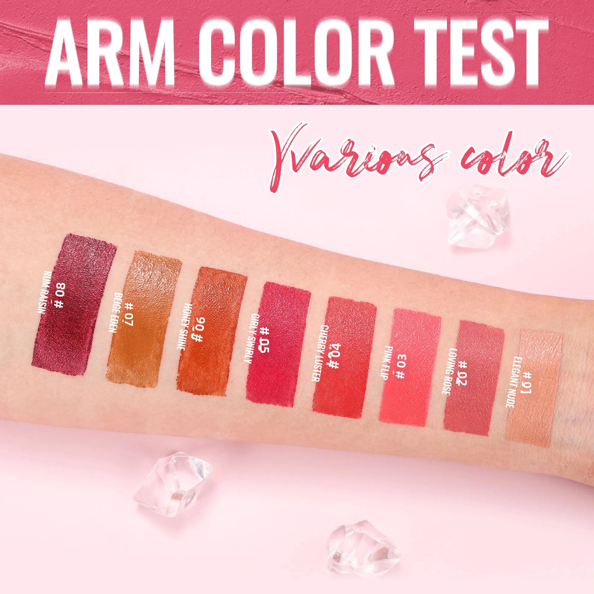 Velvet Matte Lipstick 8 Colors Long Lasting Waterproof Moisturizing Non Stick Lip Makeup For Daily Natural Look - Kimlud