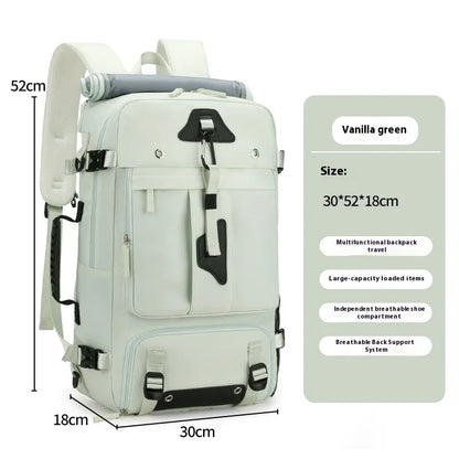 Large capacity men's backpack with high-end feel, travel backpack, sports outdoor luggage bag, mountain climbing bag, waterproof