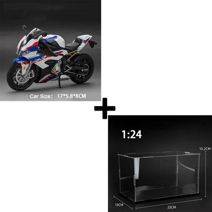 1:12 S1000RR Model Motorcycles Kawazaki NINJA H2R Toys Alloy Diecast Sound Light Shock Absorption Simulation Motorcycle Boy Gift