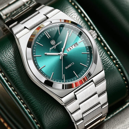 PAAZOMU Elegant Watch For Women Waterproof Luminous Date Week Ladies Watches Quartz Stainless Steel Woman's Fashion Wristwatch