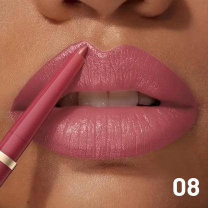 High Pigment Matte Nude Lip Liner Pencil, Waterproof Long Wear Smooth Retractable Lip Contour Makeup - Kimlud