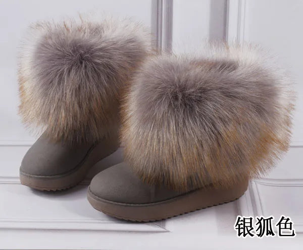 Luxury Faux Fur Fox Artificial Raccoon Shoes Cover Leg Warmers Ankle Boots Feet Cuffs Socks Cover Shoes Sleeve Elastic DIY - Kimlud