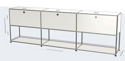 Module Modular DIY Furniture Storage Shelf Sideboard Customized Size Night Stand Cabinet Stainless Steel Home Use |...