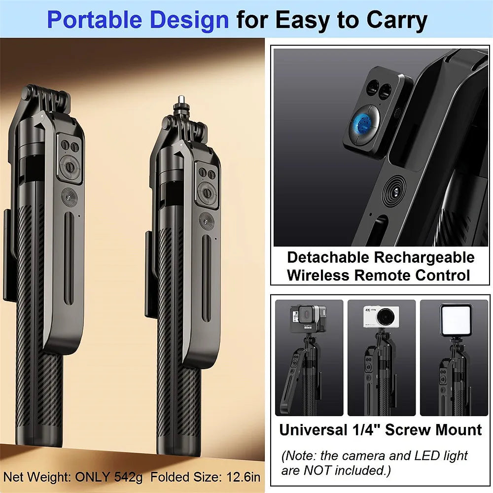 MEUYAG Selfie Stick Gimbal Stabilizer For Smartphone With Bluetooth Remote Intelligent Follow-Up Anti Shake Pan Tilt Tripod