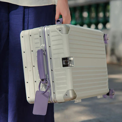 20/24/26/28 Inch Fashion Wide Handle Travel Suitcase Luggage with Cup Holder Suitcase Trip Cabin TSA Customs Lock Trolley Case