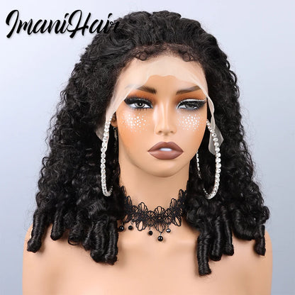 250% Burmese Curly Glueless Wig Bleached Knots 13X4 13X6 HD Transparent Lace Front Wear Go Wig Lace Frontal Wigs 10-30Inch