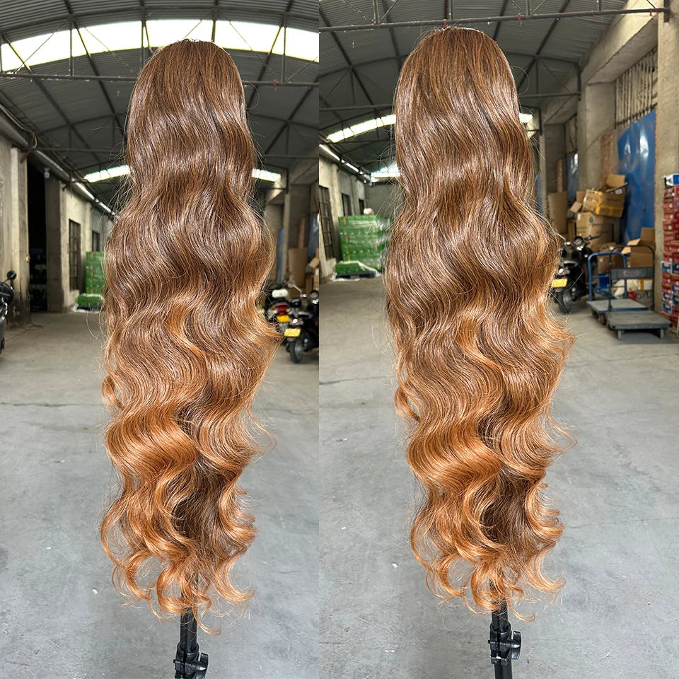Magicae Ponytail 28Inches Ombre Brown Blond 27/ 613 Clip in Synthetic Hair Extension 180grams Heat Resistant Body Wavy |...