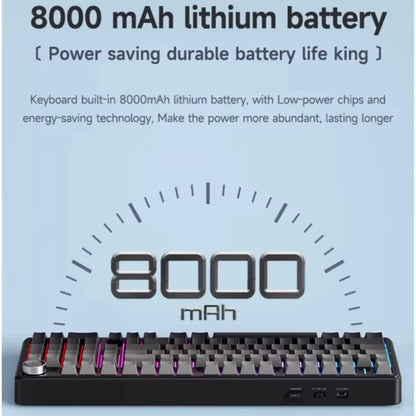 Aula F99 Pro Mechanical Keyboard Bluetooth 5.0/2.4g Wireless/Wired 100 Keys Pbt Keycaps Hot Swap Gasket Customized Game Keyboard