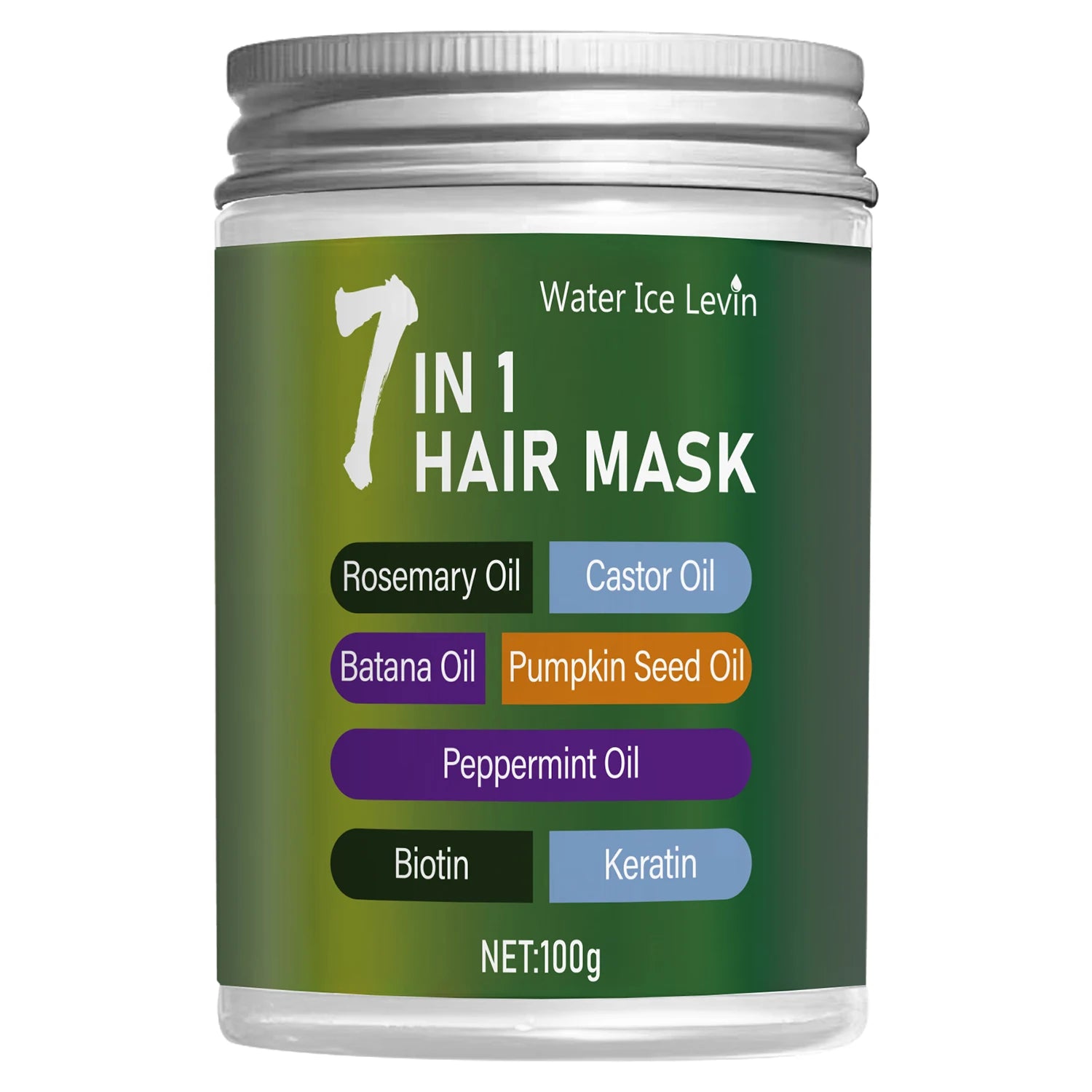 7-in-1 Hair Mask with Biotin & Keratin - Plant Oils Complex for Hydration & Shine - Frizz Control & Scalp Care | Kimlud...