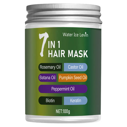 7-in-1 Hair Mask with Biotin & Keratin - Plant Oils Complex for Hydration & Shine - Frizz Control & Scalp Care | Kimlud...