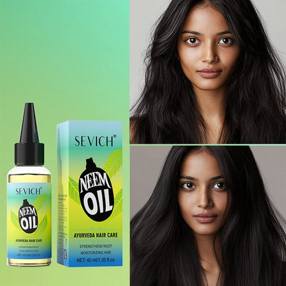 Sevich India Hair Growth Oil And Scalp Massager Comb Tool Set Ayurveda Neem Growth Oil Herbal Anti Hair Loss Treatment...
