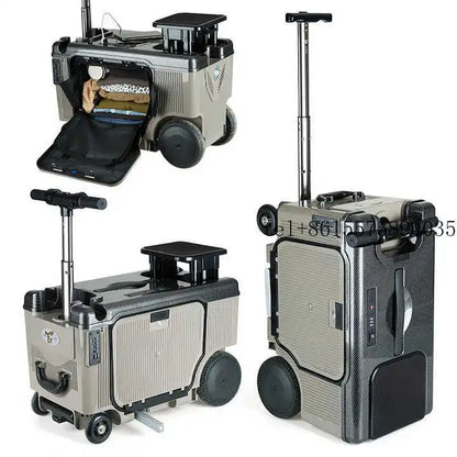 2026 4-Wheel Smart Ride-On Suitcase for Elderly/Kids - 8km/h, 150kg Load, Cabin-Friendly (3C Certified Battery) - Saudi Approved - Kimlud