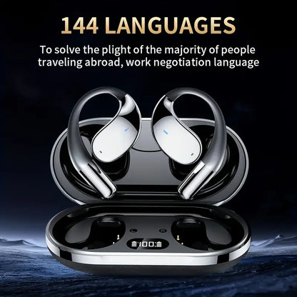 Wireless Translation Earbuds HIFI Bass ENC Noise Reduction 144 Languages Real Time Ai OWS Open Bluetooth 5.4 Headphones...