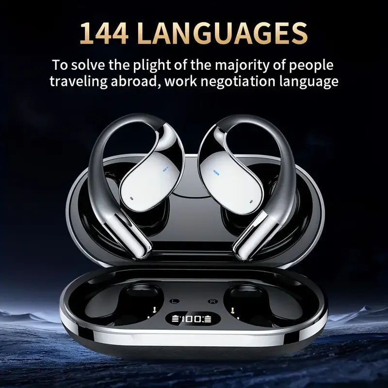 Wireless Translation Earbuds HIFI Bass ENC Noise Reduction 144 Languages Real Time Ai OWS Open Bluetooth 5.4 Headphones...