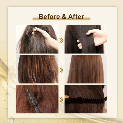 PURC 24K Gold Nourishing Hair Oil Smoothing Repair Damaged Frizz Hair Professional Hair Care Products for Women