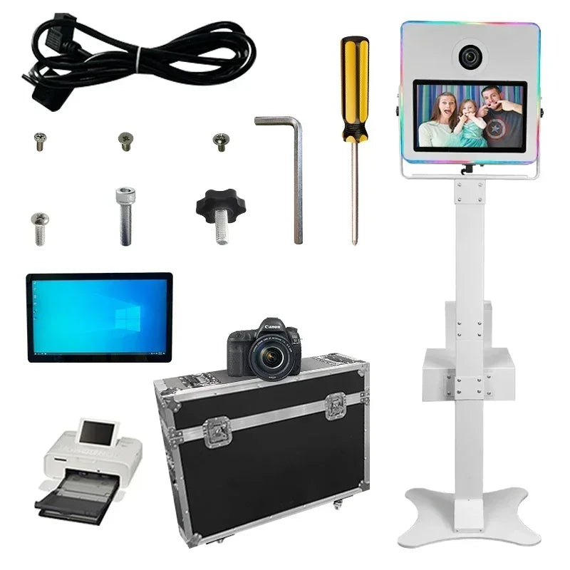 2025 Newest 15.6 Inch Touch Screen Magic Mirror DSLR Photo Booth Machine Selfie Camera Protable for Wedding Party Events - Kimlud