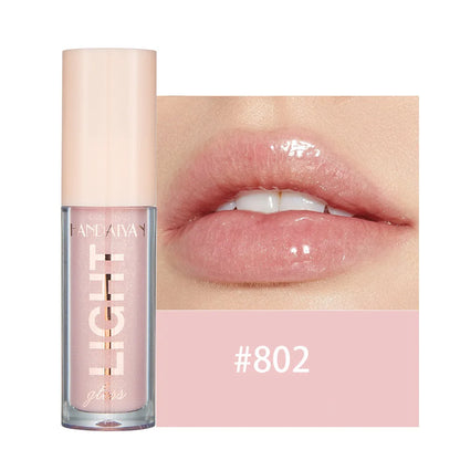 Handaiyan Lip Gloss Transparent Plump Glitter Jelly Mirror Lipstick Liquid Waterproof Moisturize Oil Lipgloss Clear Makeup