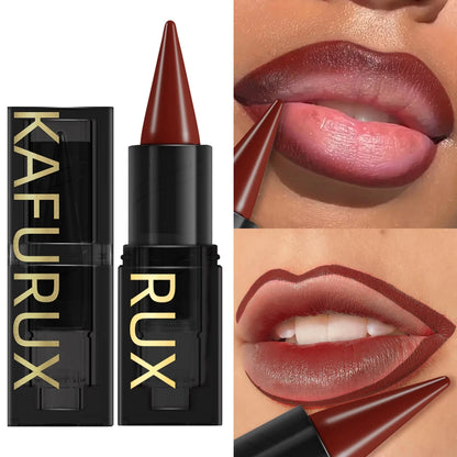 15 Colors Lipstick Waterproof Sexy Red Matte Contour Tint Lipstic Pen Long-lasting Lipliner Pen Non-stick Cup Lip Makeup for Wom