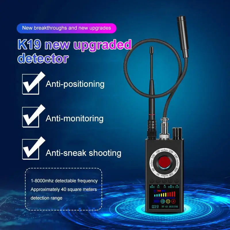 K19 Wireless RF Signal Detector Anti Wiretapping Mini GPS Camera Finder Tracker Hotel Anti Candid Camera Bug Scanner...