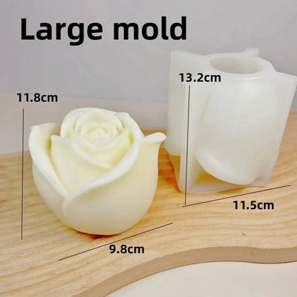 Peony Rose Bud Bouquet Candle Silicone Mold Peony Flower Clusters Candle Mould Christmas Gift Flower Bundle Resin Gypsum Molds
