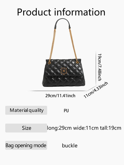 2025 fashion new luxury handbag Joker temperament diamond shoulder bag high sense chain large capacity elegant commuter...
