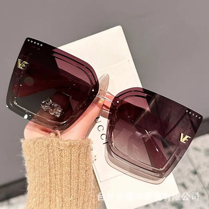 New Cool Rimeless Polarized Sunglasses Women Oversized Square Sun Glasses Ladies UV400 Classic Goggle Oculos De Sol...