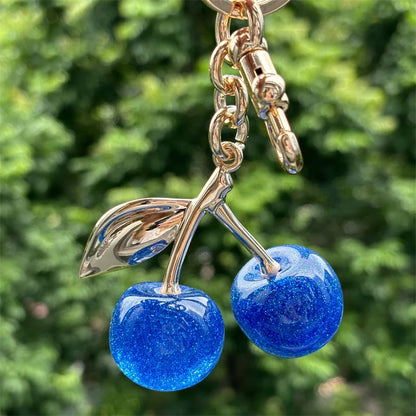 Cherry Charm Handbag Pendant Keychain for Women's Exquisite Internet-famous Crystal Cherry Bag Accessories High-Grade Pendant - Kimlud