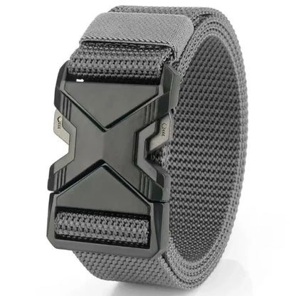 The New Men's 125cm Buckle Belt Nylon Braided Lightweight Breathable Daily Commuter Men's Belt