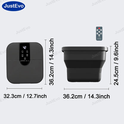 Smart Remote Foot Spa Massager, Foldable Soaking Tub With 18 Tai Chi Beads, Turbo Heating & Safe Separation Basin