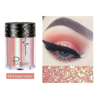 36 Colors Monochrome Eyeshadow Glitter Sequins High Gloss Face Body Glitter Pearlescent Easy-to-color Eye Shadow...