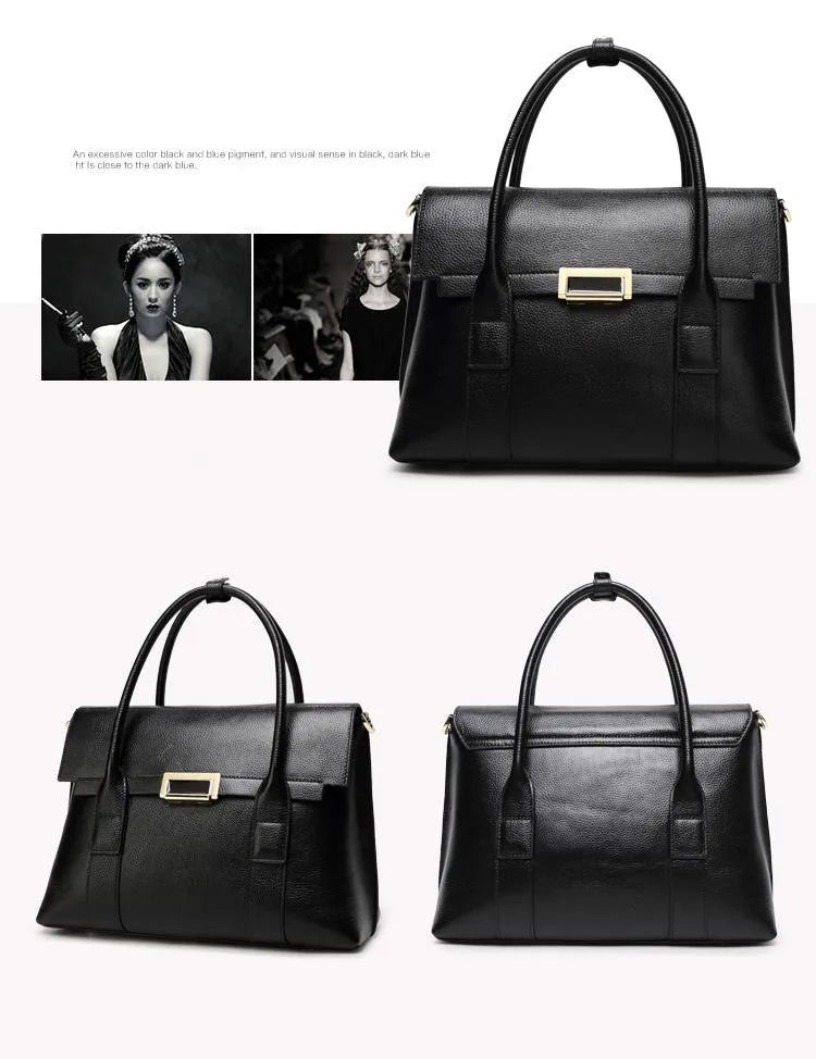 2025 New Genuine Leather Briefcase Women Handbags Large Capacity Ladies Fashion Cowhide Shoulder Messenger Bags Portable...