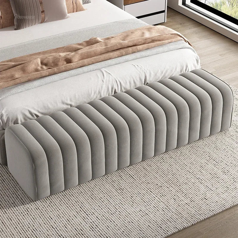 Nordic Shoe-changing Stool Home Furniture Doorway Ottoman Simple Comfortable Soft Bag Bench Cloakroom Sofa Side Stools h - Kimlud