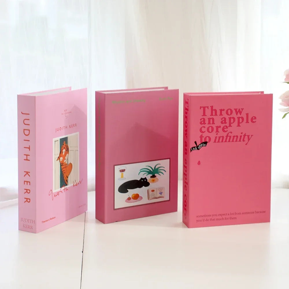 3Pcs Foldable Fashion Fake Books Living Room Decoration Designer Books Coffee Table Ornaments Club Hotel Room Villa Prop Books