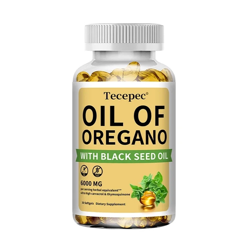 Oil of Oregano with Black Seed Oil, 30/60/120 Capsules– 20:1 Extract - Antioxidant Immune Health Support, Non-GMO...